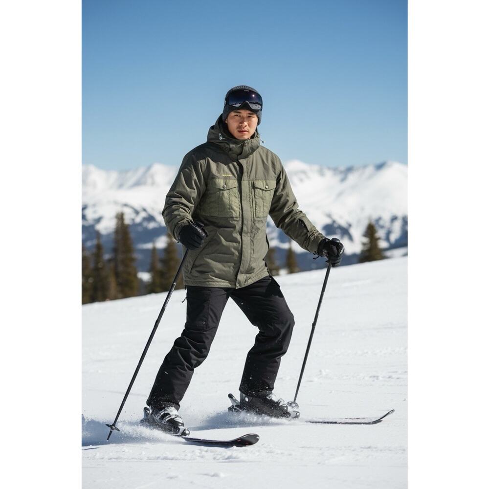 Columbia Convert Jacket Mens XXL Olive BASE TRX Waterproof Ski Snowboard Snow